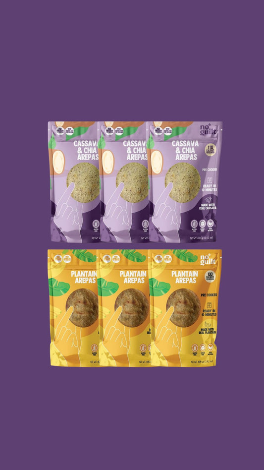 AREPA LOVER'S BUNDLE SAVE 10% (3 PLANTAIN/3 CASSAVA)