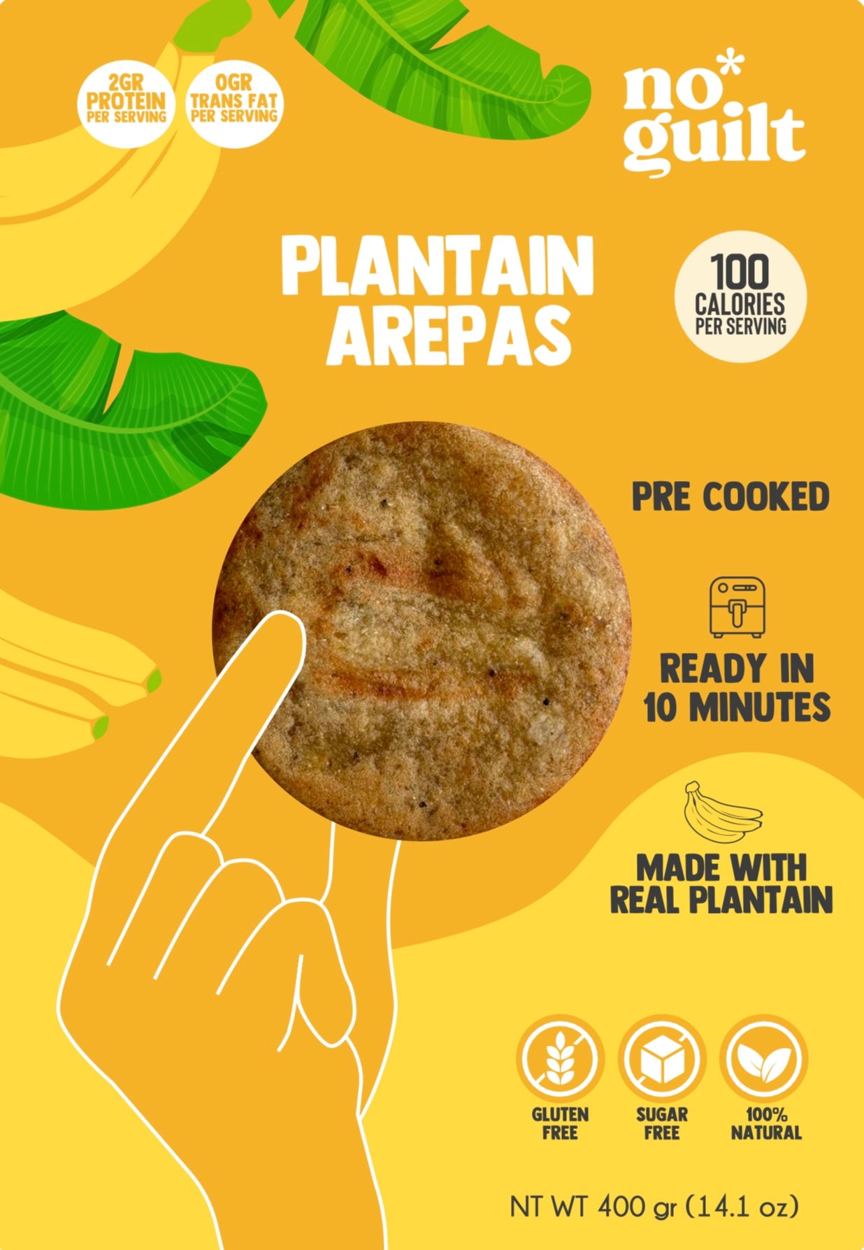 Arepas de plátano maduro horneadas, veganas y sin gluten baja en calorias deliciosa saludable y fitness
