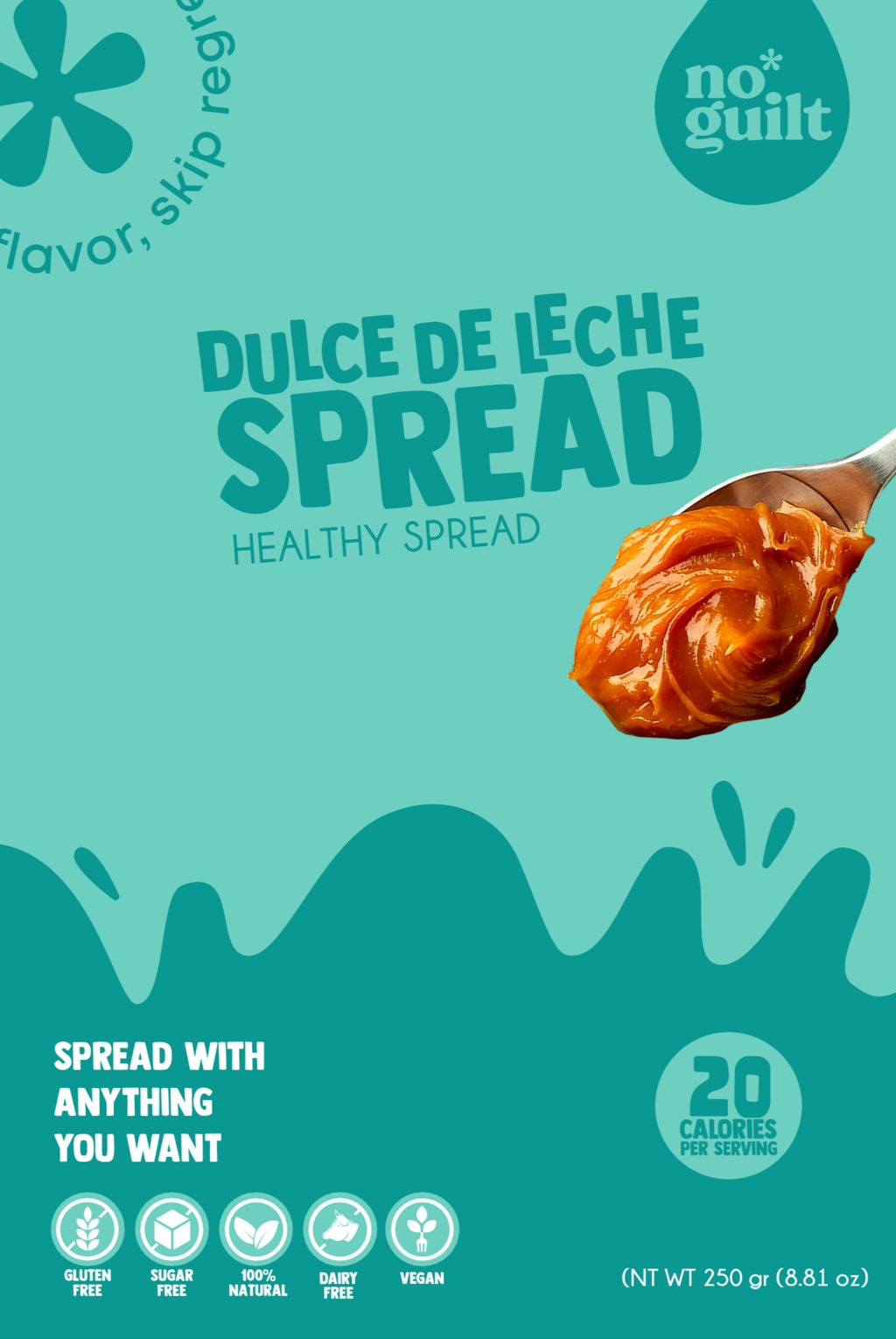 Dulce de leche cremoso bajo en calorías, ideal para postres y desayunos Sin azucares y apto para celíacos No guilt