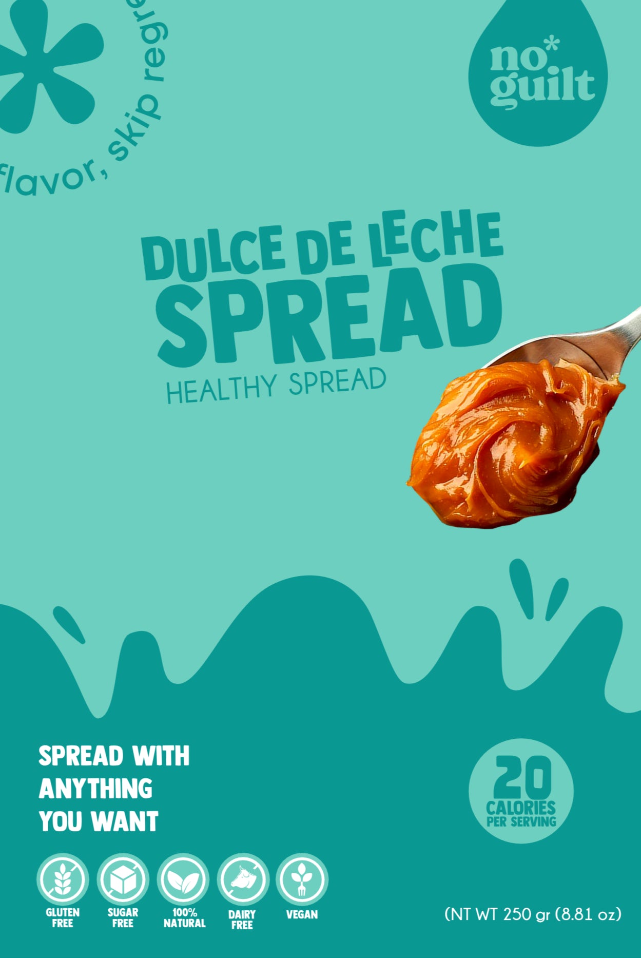 Dulce de leche cremoso bajo en calorías, ideal para postres y desayunos Sin azucares y apto para celíacos No guilt